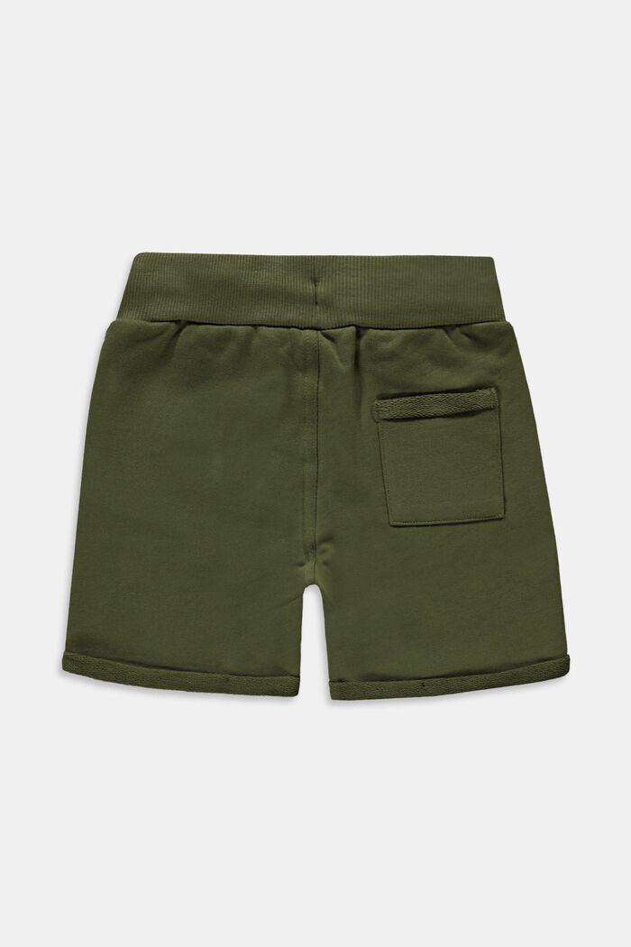 Pantalones cortos de felpa en 100% algodón, OLIVE, detail image number 1