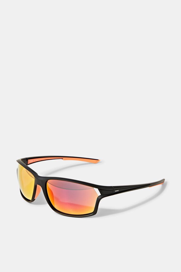 Gafas de sol deportivas con lentes de espejo, RED, detail image number 4