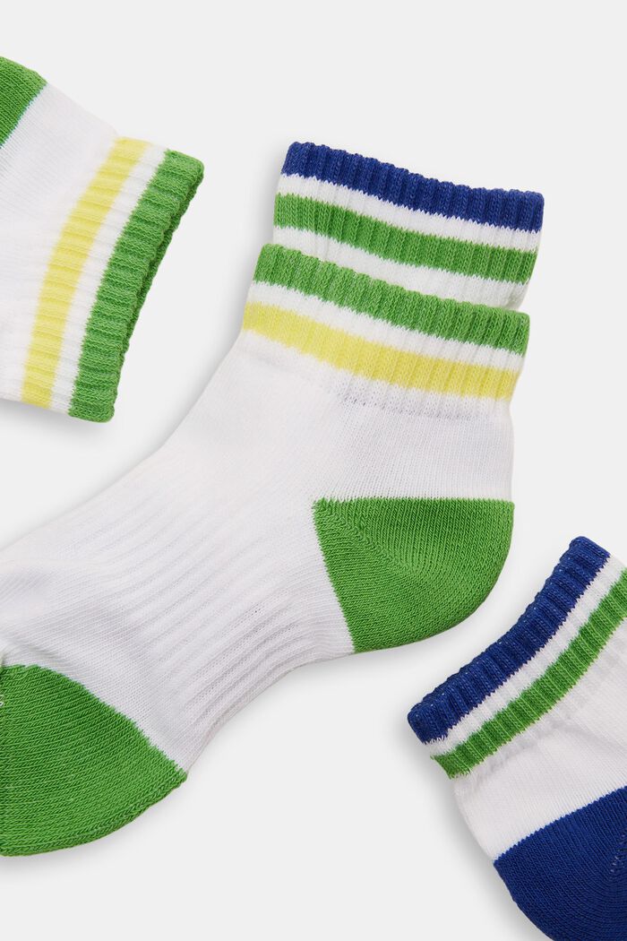 Pack de 2 pares de calcetines deportivos con detalles de colores, BLUE/GREEN, detail image number 1