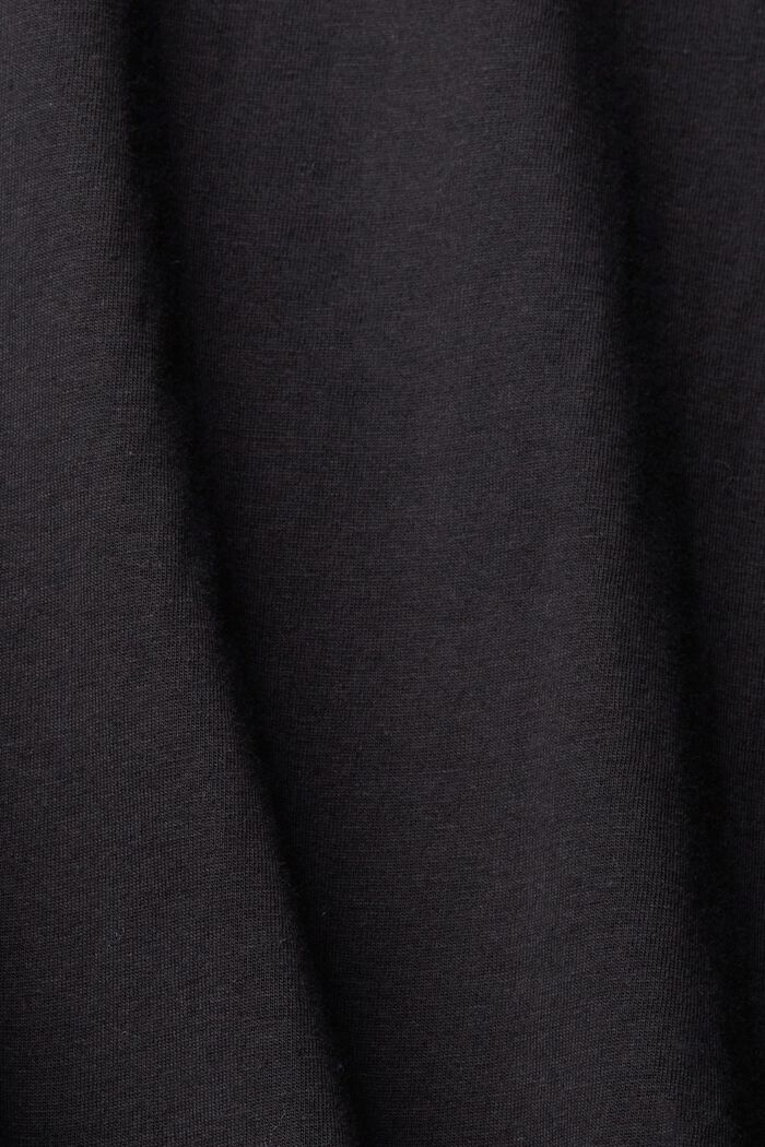 Camiseta de jersey con estampado delantero, BLACK, detail image number 1