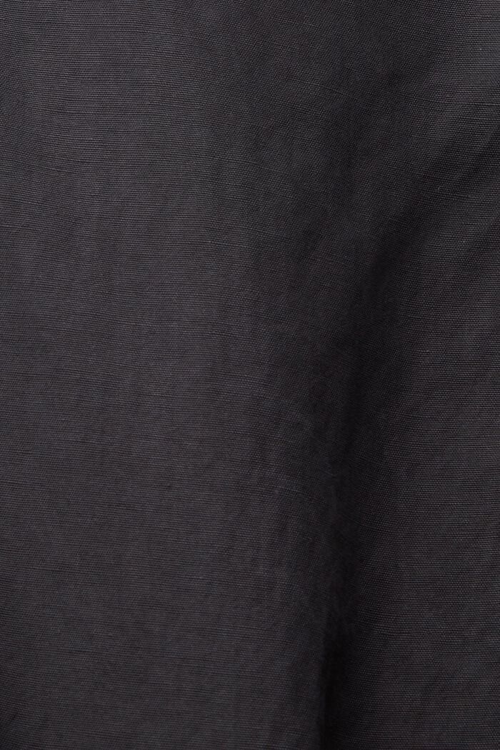Con lino: pantalón con tira de botones, ANTHRACITE, detail image number 4