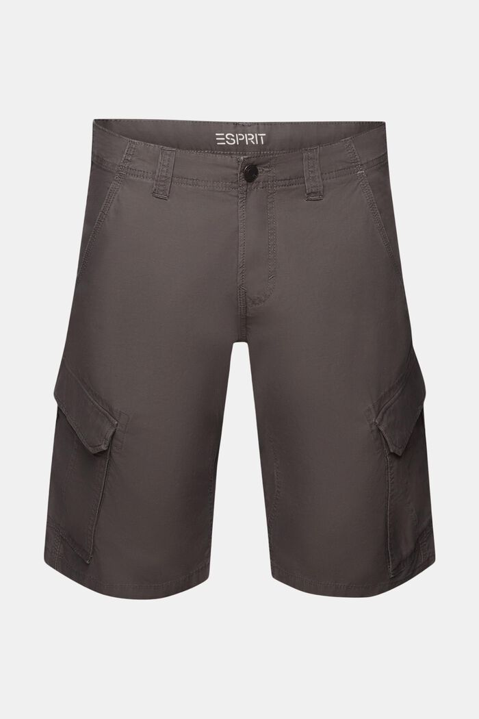Pantalones cargo cortos, 100 % algodón, DARK GREY, detail image number 7