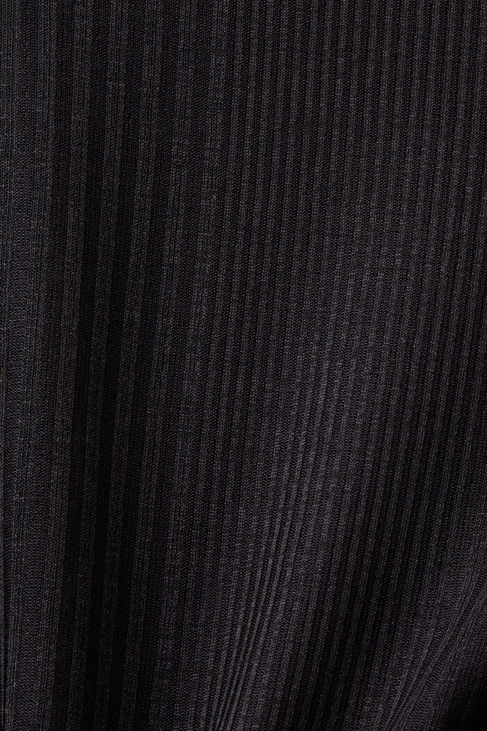 Top de canalé semitransparente, BLACK, detail image number 6
