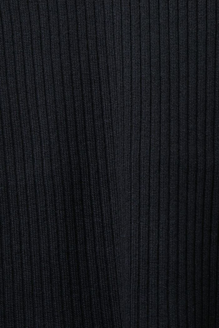 Jersey acanalado con cuello alto, BLACK, detail image number 5