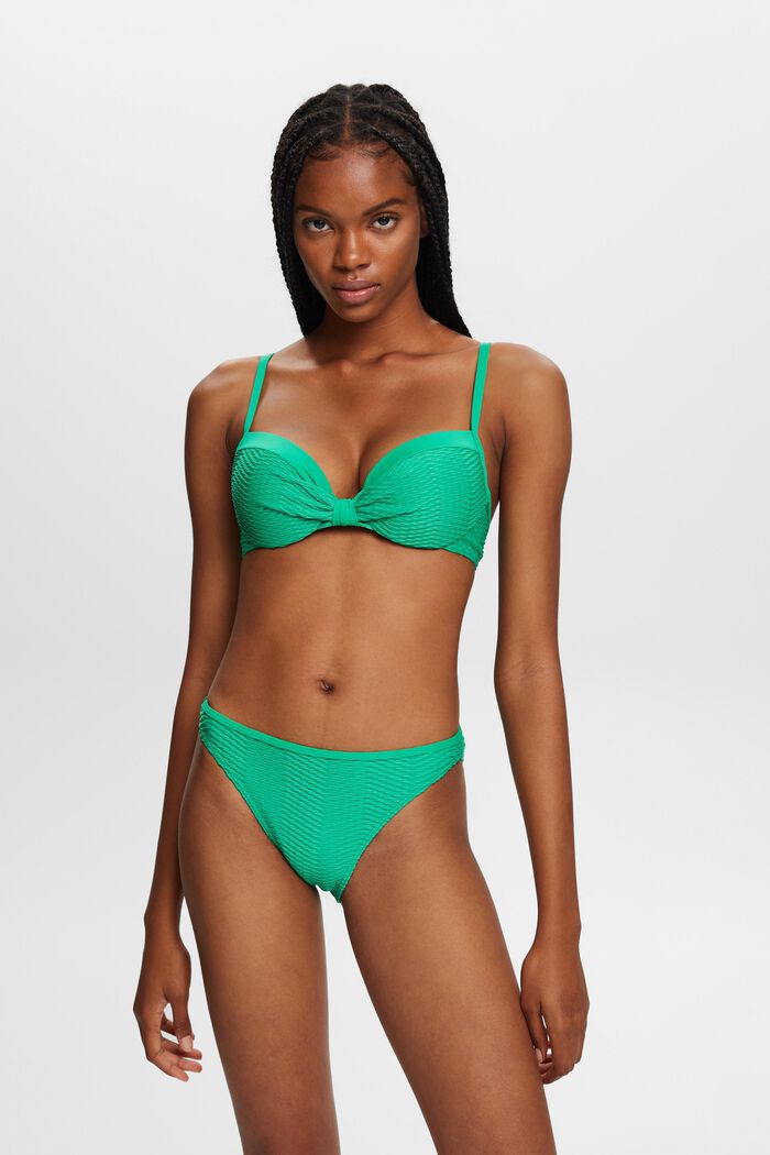 Braguita de bikini de tejido reciclado con textura, GREEN, detail image number 0