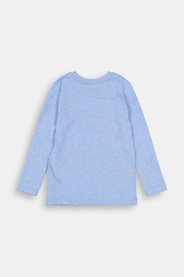 Camiseta de manga larga estampada, 100% algodón, BLUE LAVENDER, detail image number 1