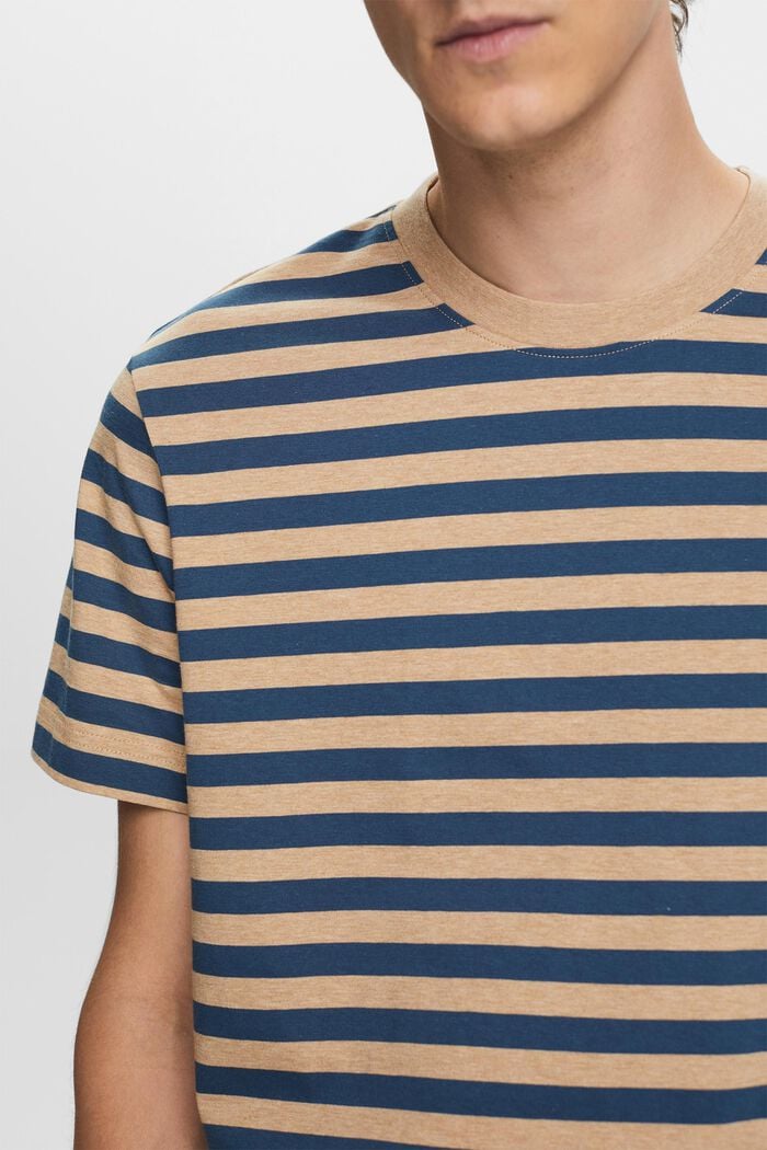 Camiseta a rayas en tejido jersey de algodón, SAND, detail image number 2