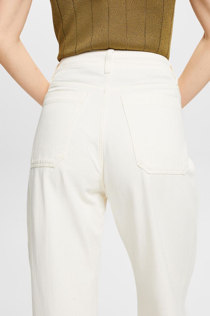 Pantalón de sarga y de pernera ancha, 100% algodón, OFF WHITE, detail image number 2