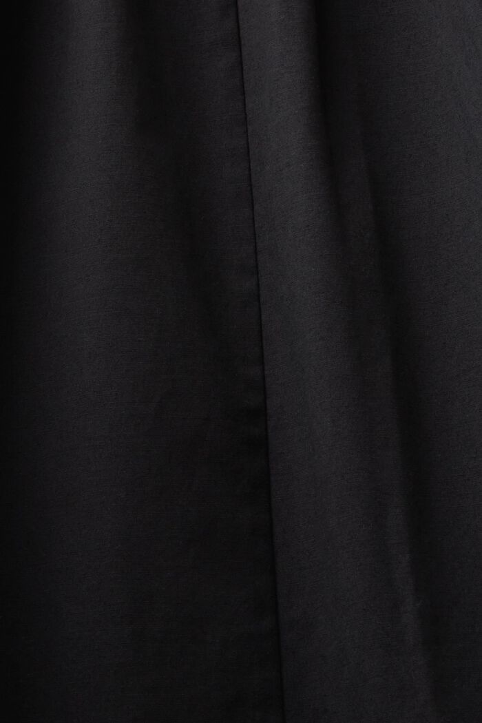 Vestido midi de popelina reforzada, BLACK, detail image number 5