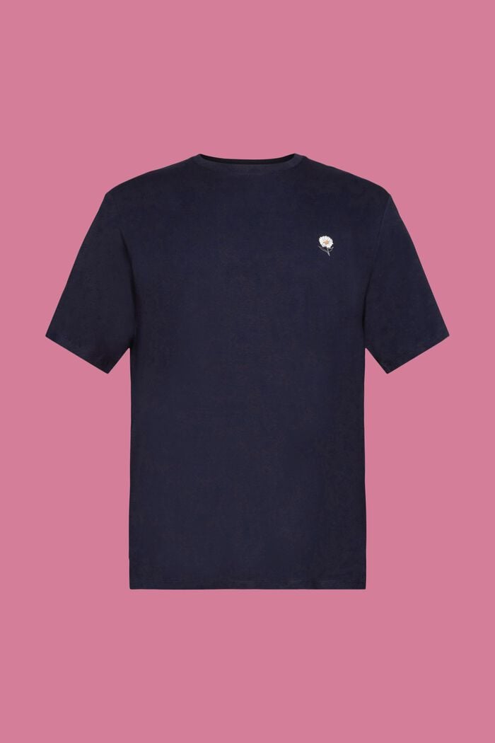 Camiseta de algodón sostenible, NAVY, detail image number 5