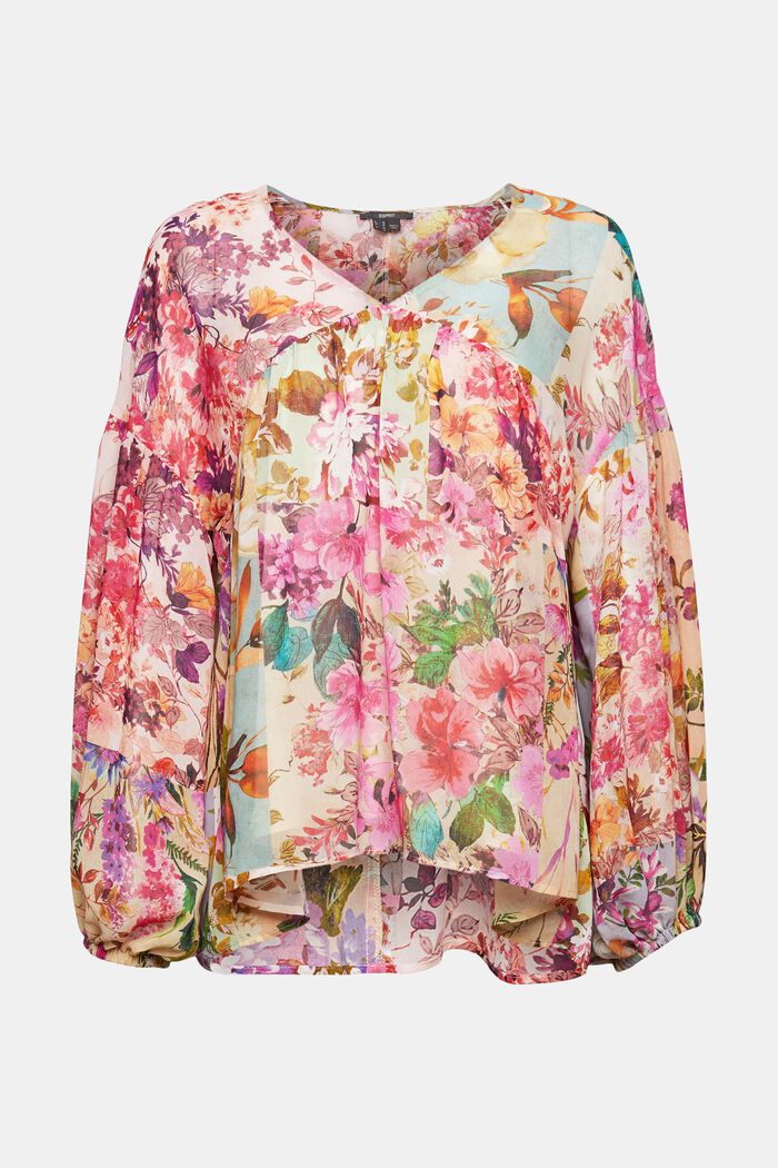 Reciclada: blusa de gasa con estampado floral