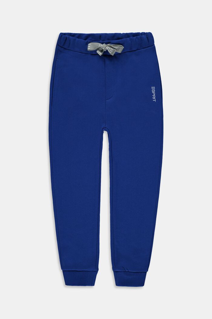 Pantalón de felpa en 100% algodón, BRIGHT BLUE, overview