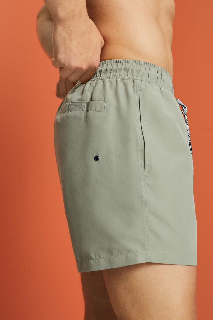 Pantalón corto bañador liso, EMERALD GREEN, detail image number 3