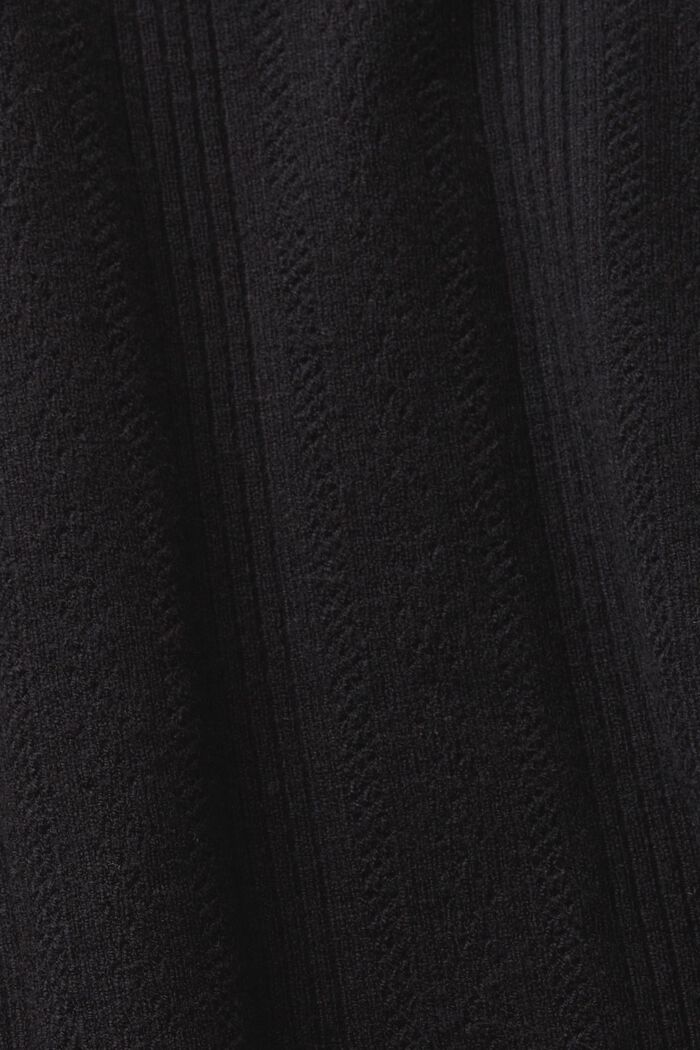 Jersey con diseño de punto ajour, BLACK, detail image number 6