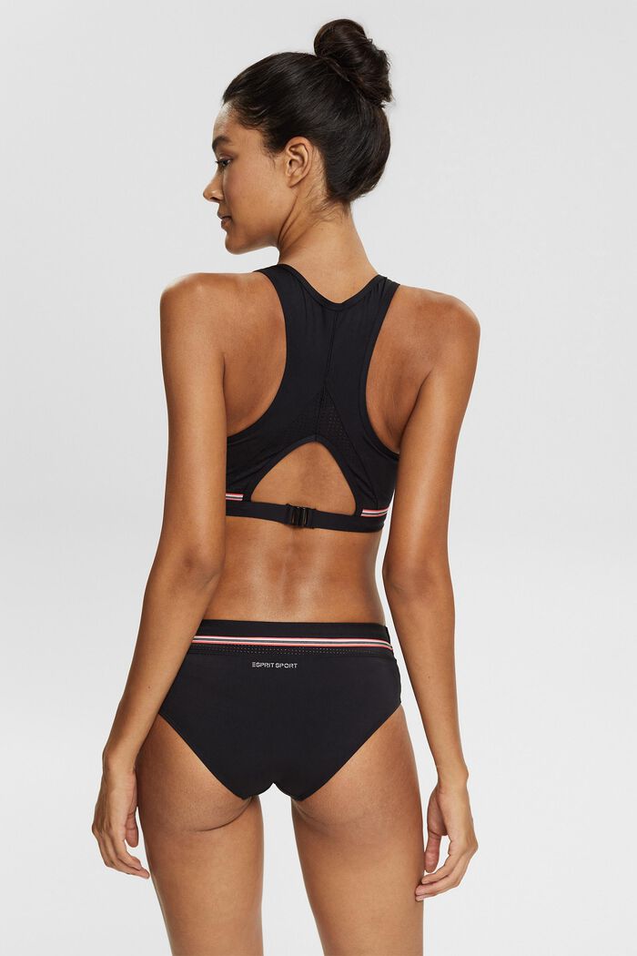 Top de bikini deportivo con relleno, BLACK, detail image number 2