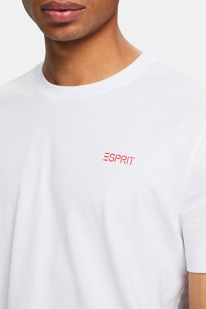 Camiseta de algodón con logotipo, WHITE, detail image number 3