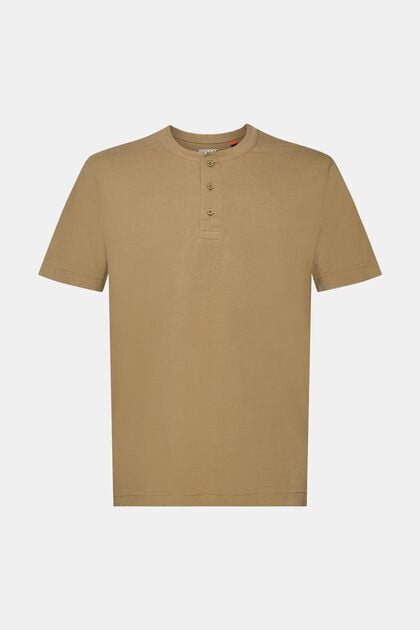 Camiseta henley, 100% algodón