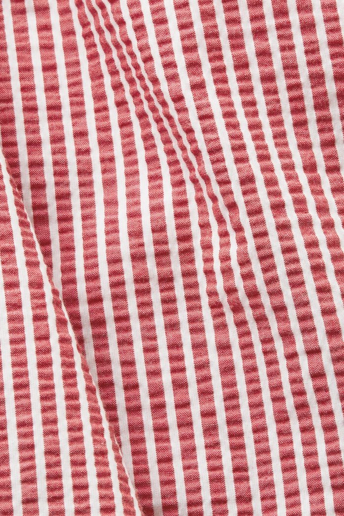 Bañador tipo short a rayas con textura, DARK RED, detail image number 4