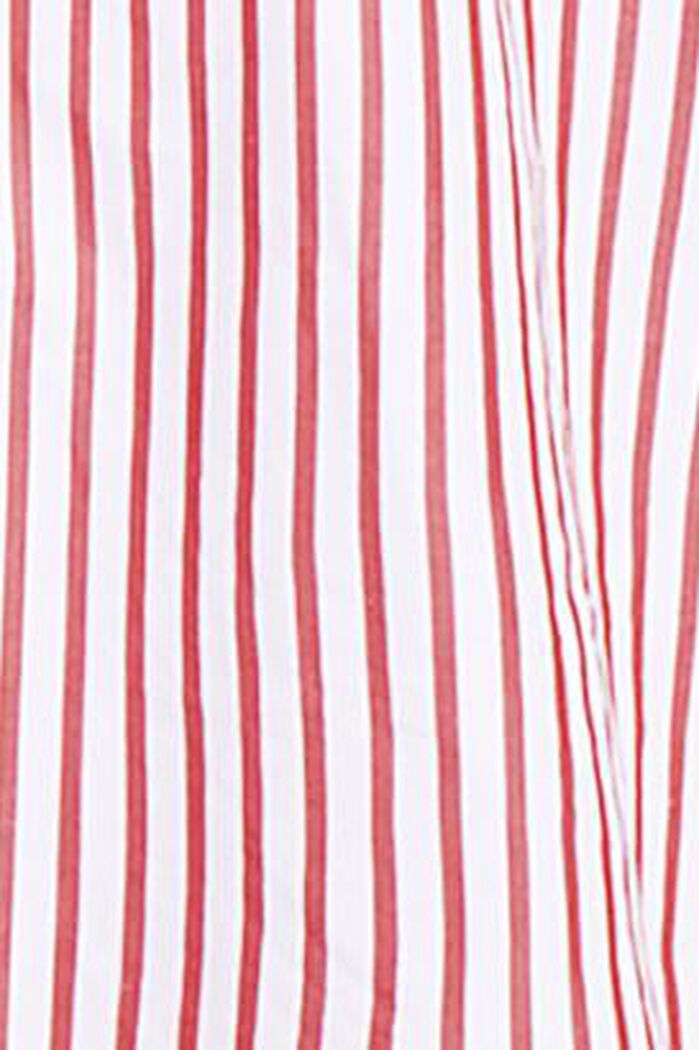 Camisa de popelina de algodón con diseño a rayas, DARK RED, detail image number 5