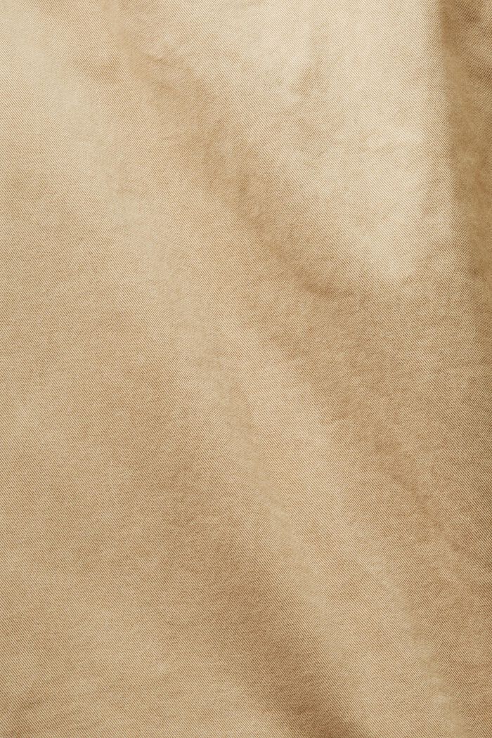 Minifalda de sarga de algodón con efecto lavado, BEIGE, detail image number 4