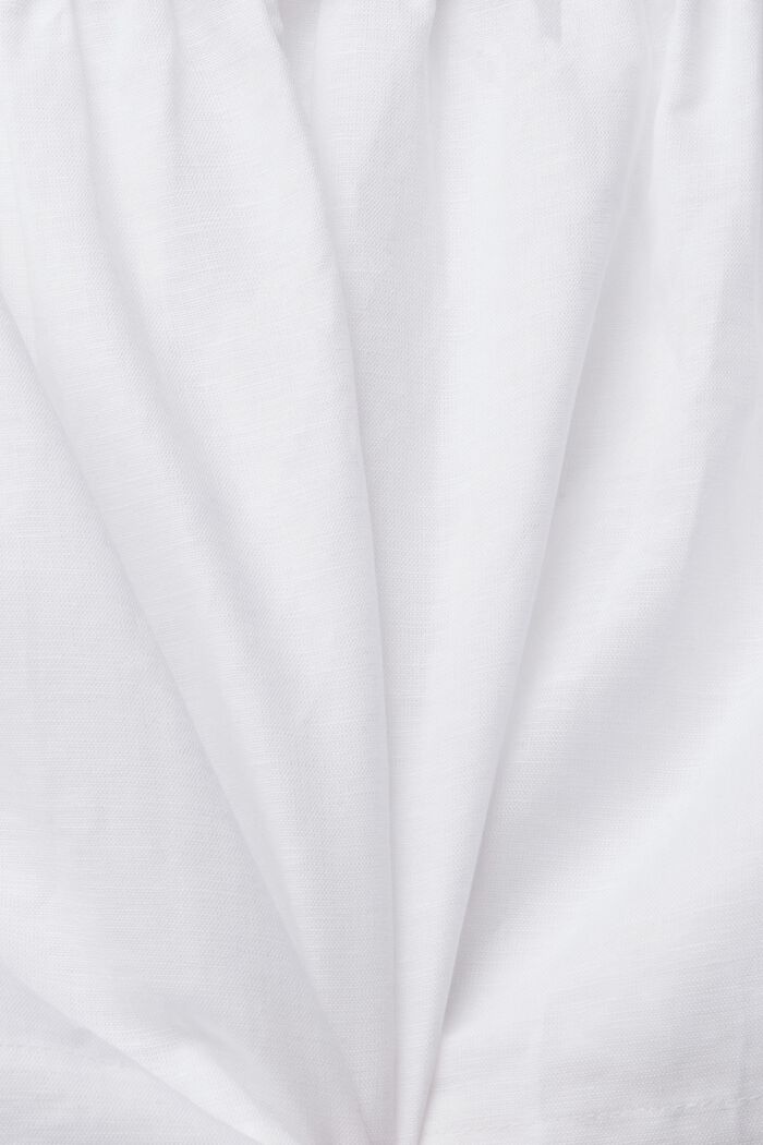 Minifalda en mezcla de lino, WHITE, detail image number 6