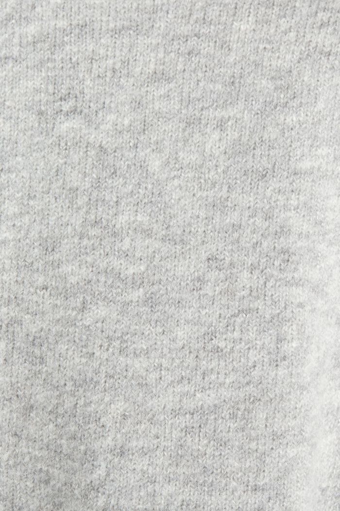 Jersey de cuello alto en mezcla de lana, LIGHT GREY, detail image number 5