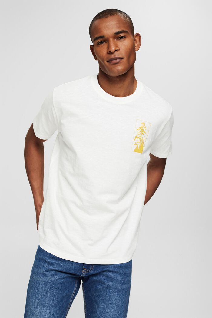 Camiseta de jersey en 100% algodón ecológico, OFF WHITE, overview