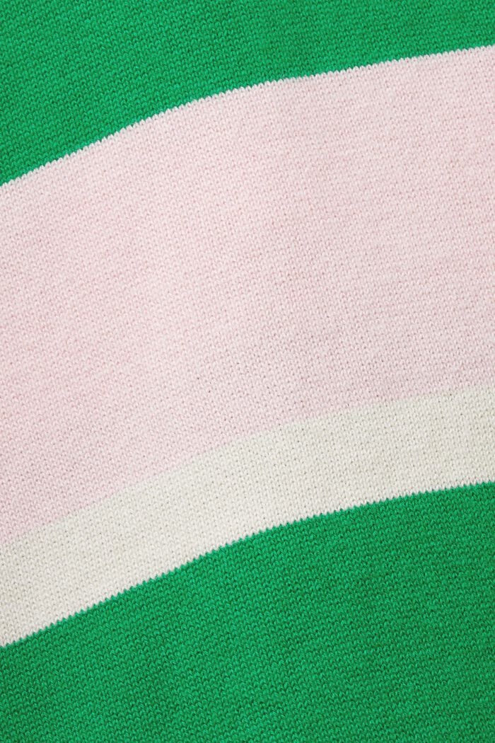 Polo de algodón con logotipo a rayas, GREEN, detail image number 5