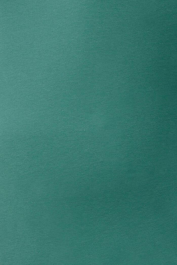 Camiseta de manga larga con cuello vuelto, en algodón ecológico, TEAL GREEN, detail image number 2