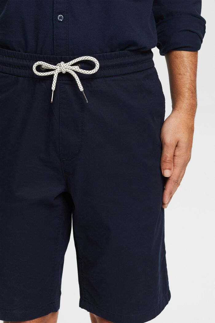 Shorts con cintura elástica, 100% algodón, NAVY, detail image number 0