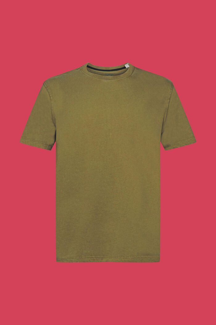 Camiseta de tejido jersey teñido, 100 % algodón, OLIVE, detail image number 5
