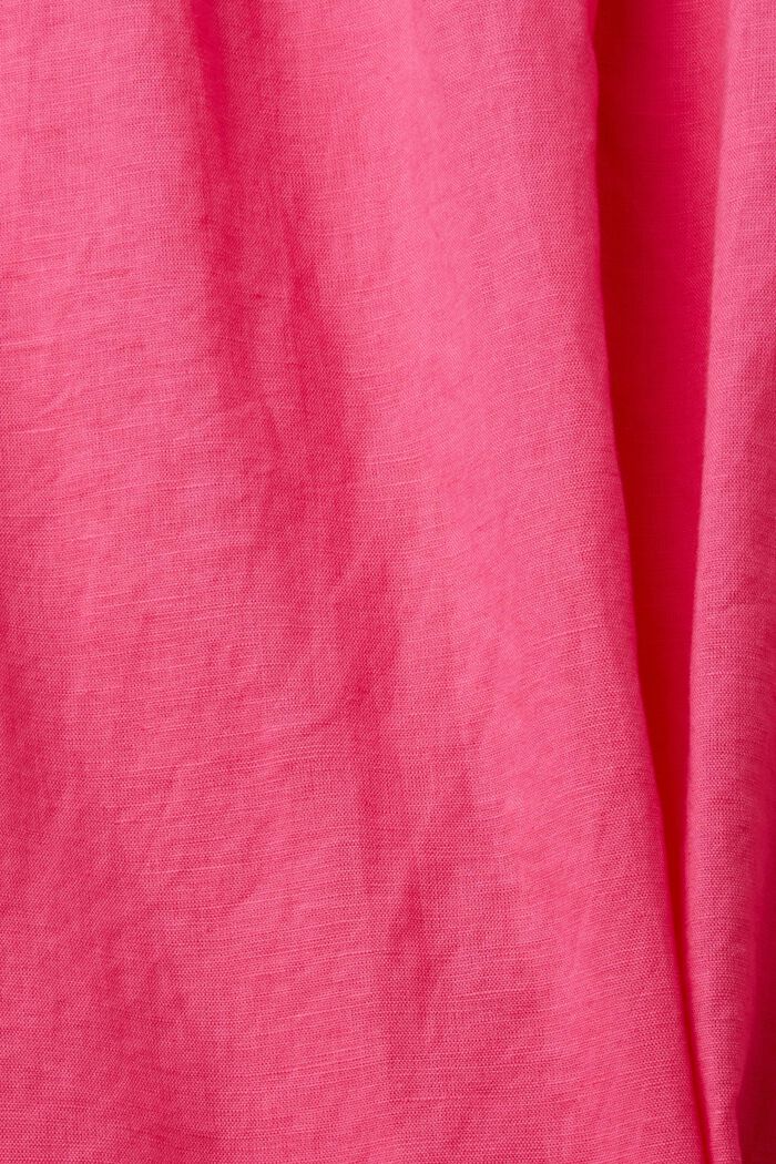 Blusa sin mangas en mezcla de lino, PINK FUCHSIA, detail image number 5