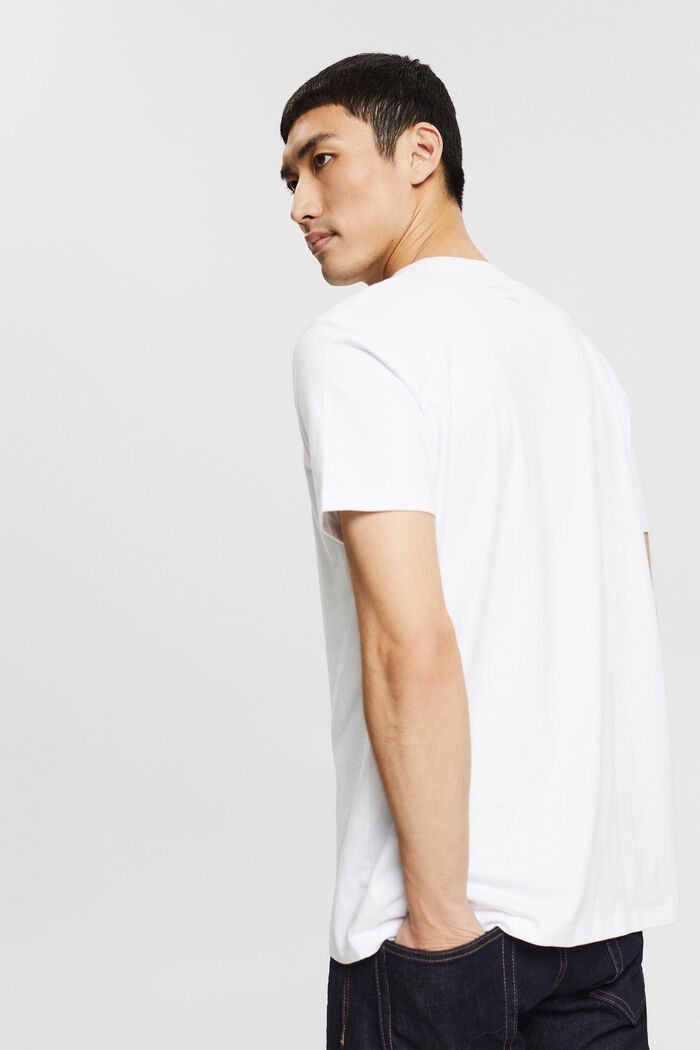 Camiseta de algodón ecológico con estampado, WHITE, detail image number 3