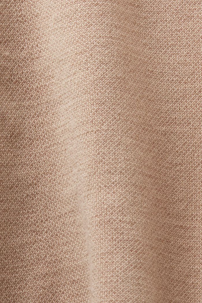 Jersey de cuello redondo con mezcla de lana, BEIGE, detail image number 5