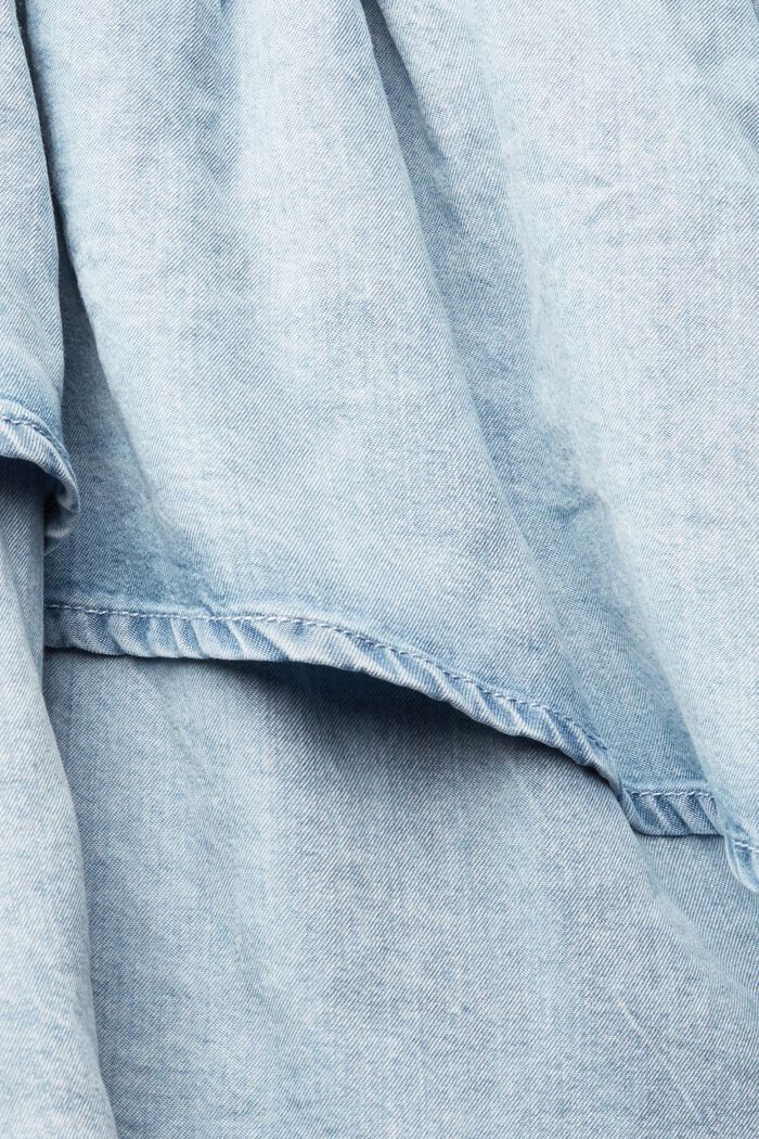 De TENCEL™: minifalda con acabado vaquero, BLUE BLEACHED, detail image number 4