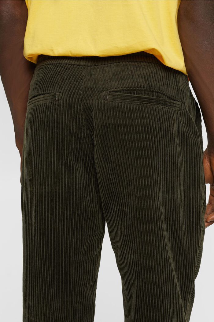 Pantalón de pana de estilo deportivo, DARK KHAKI, detail image number 4