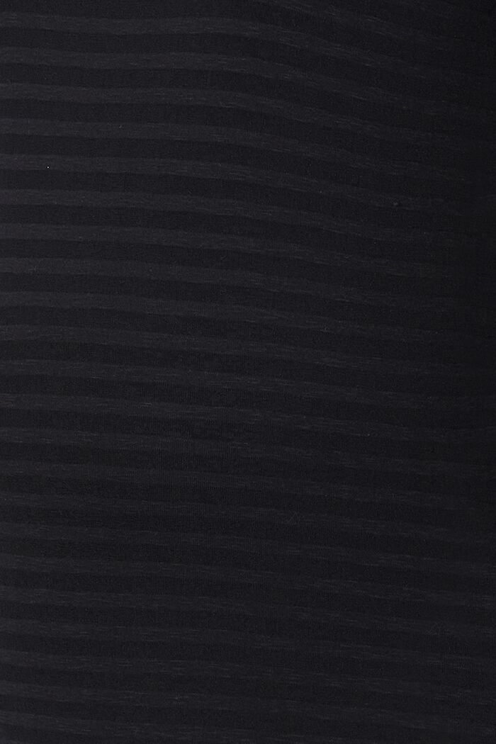 Camiseta de manga larga con diseño efecto devoré y función de lactancia, BLACK, detail image number 4