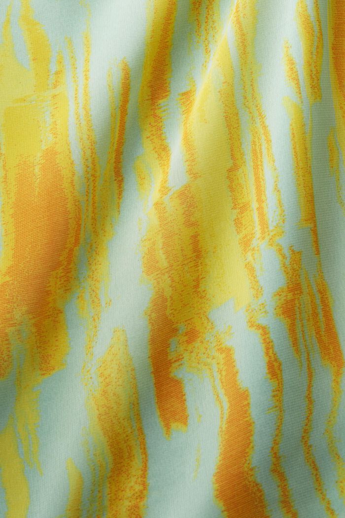Blusa estampada en gasa de crepé, CITRUS GREEN, detail image number 5