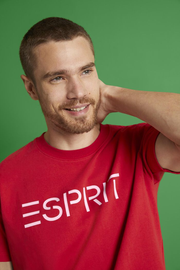 Camiseta unisex en jersey de algodón con logotipo, RED, detail image number 2