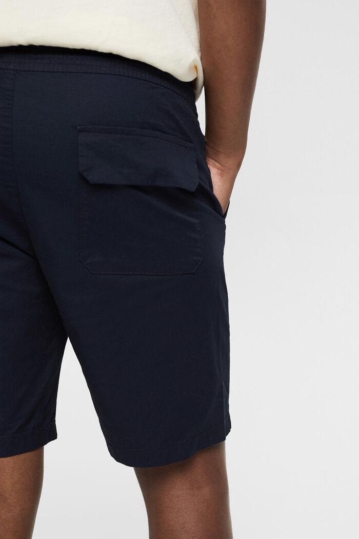 Pantalones cortos con cintura elástica, algodón ecológico, NAVY, detail image number 5
