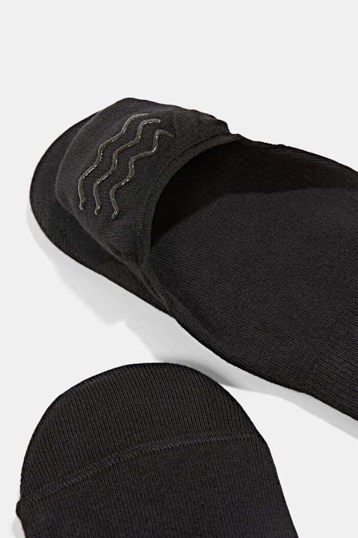 Pack de cuatro pares de calcetines invisibles con sistema antideslizante, BLACK, detail image number 1