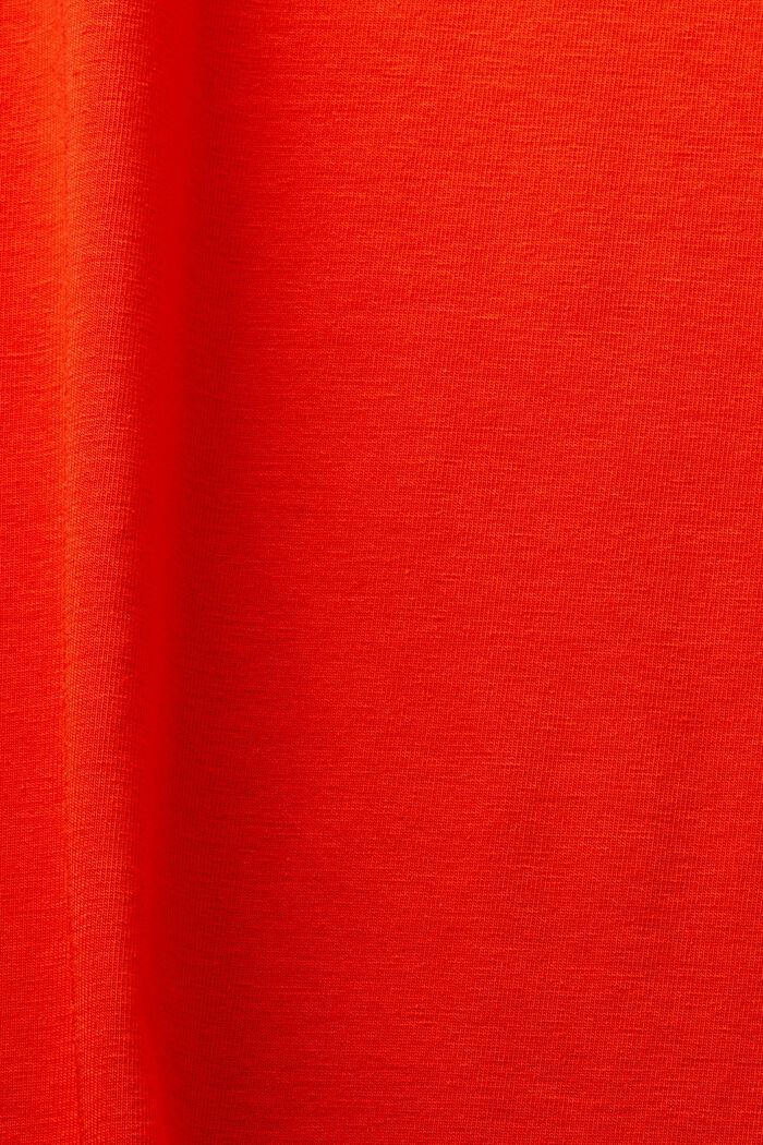 Camiseta de jersey con cuello redondo, RED, detail image number 5