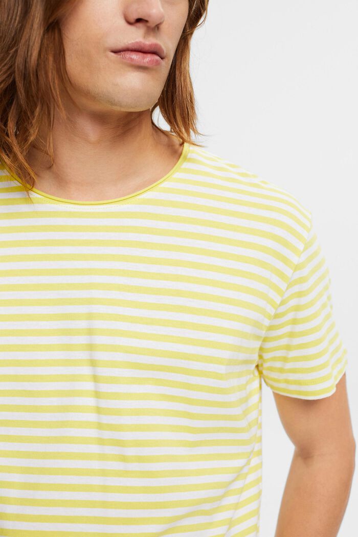 Camiseta de punto con estampado de rayas, BRIGHT YELLOW, detail image number 2