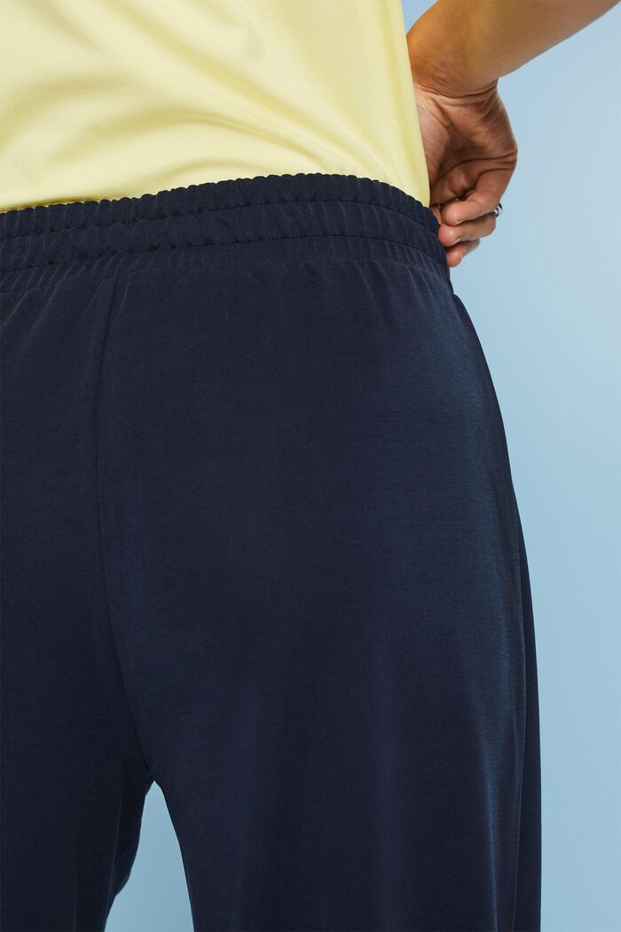Pantalones de pernera ancha y con pliegue permanente, NAVY, detail image number 3