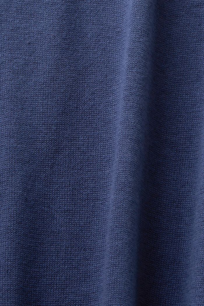Jersey de punto con un cuello estilo polo, TENCEL™, GREY BLUE, detail image number 4