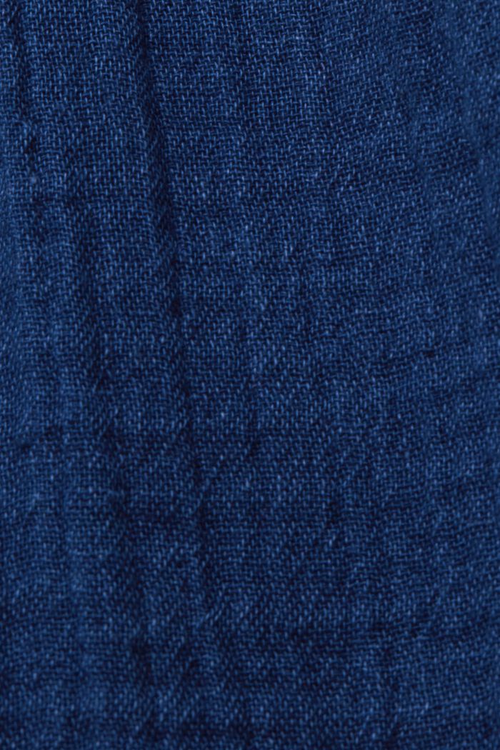 Pantalones cortos sin cierres con efecto arrugado, 100 % algodón, NAVY, detail image number 6
