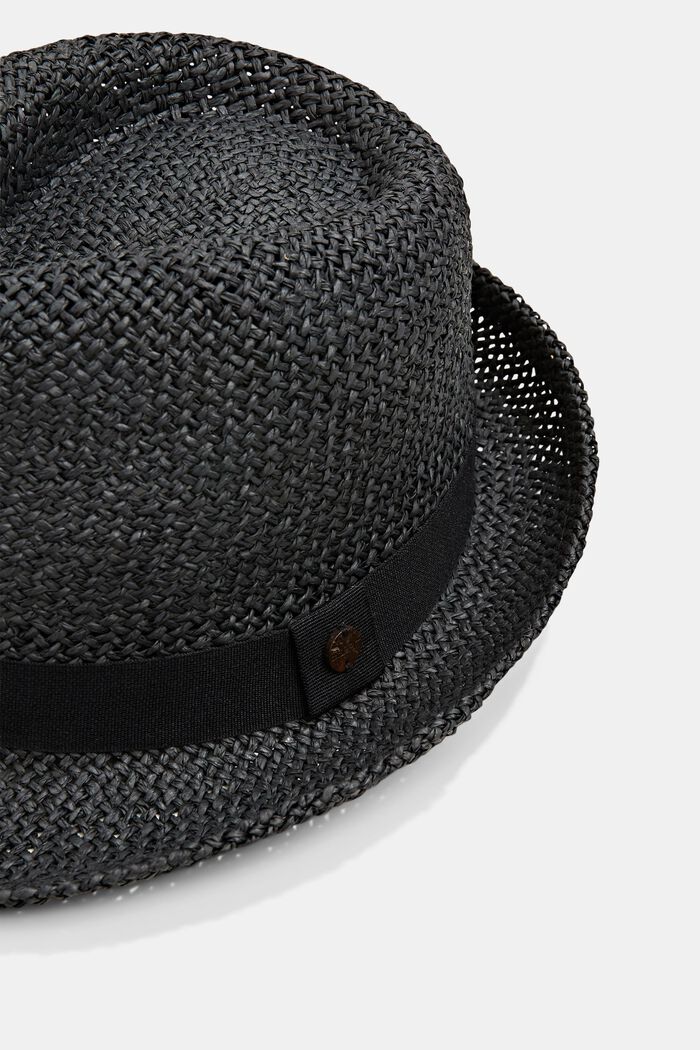 Sombrero de rafia, BLACK, detail image number 1