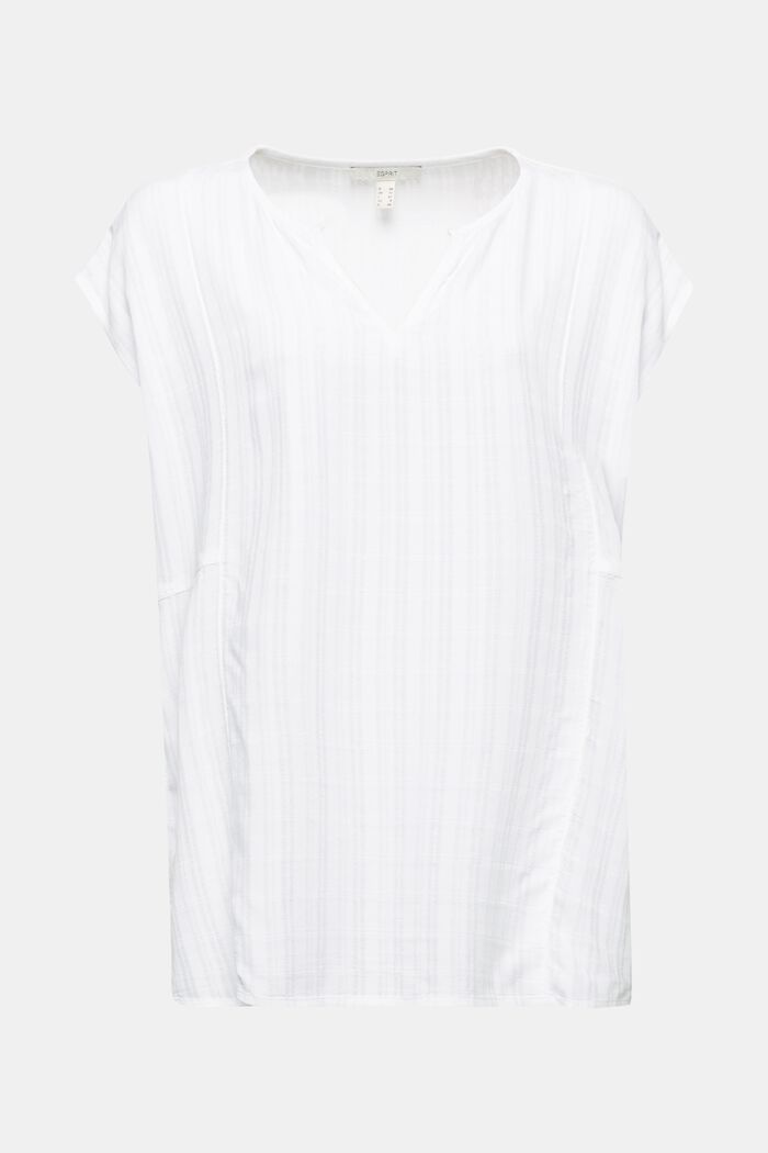 Blusa con textura en LENZING™ ECOVERO™, WHITE, detail image number 0