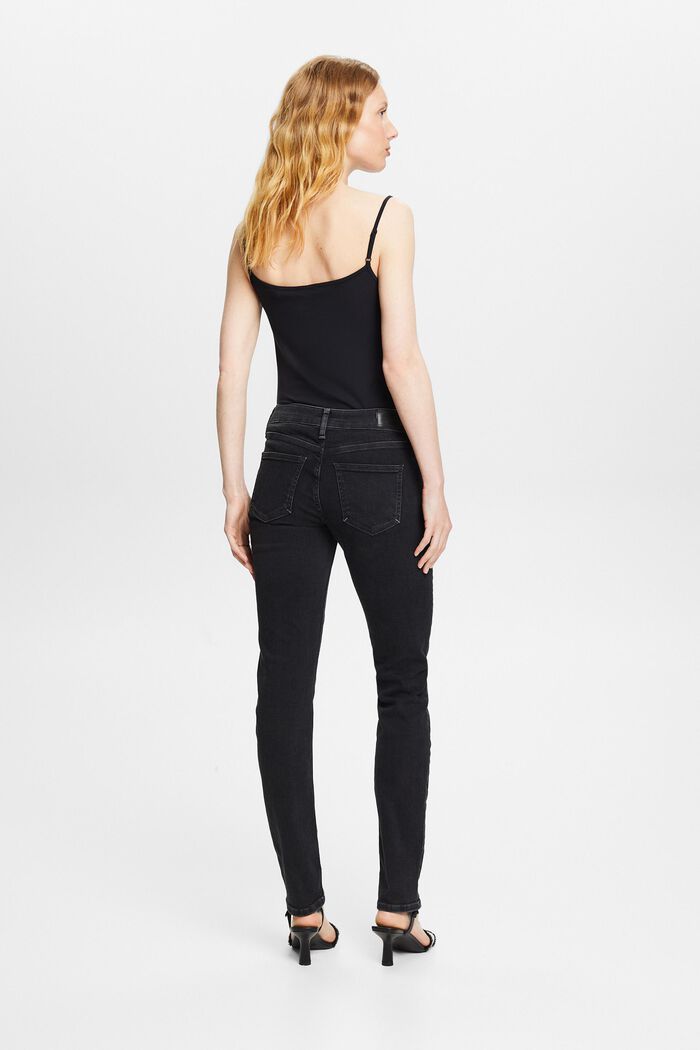 Jeans mid-rise slim fit, BLACK RINSE, detail image number 2