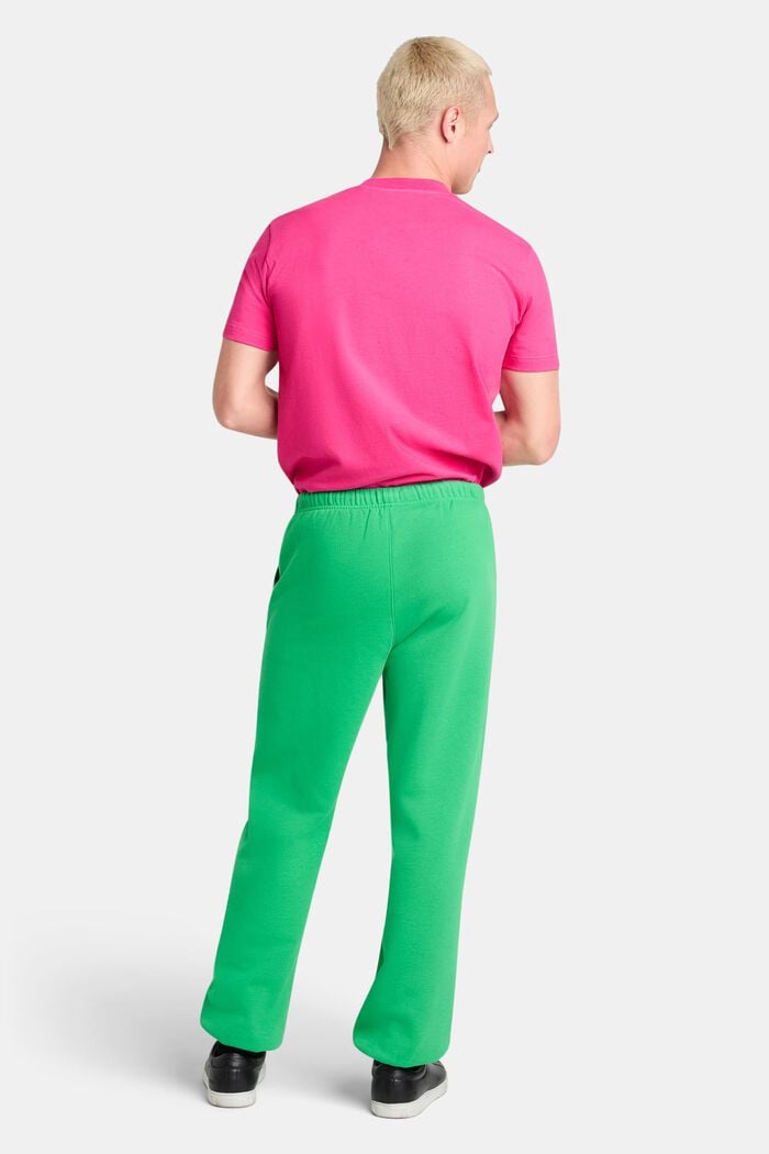 Pantalones de felpa de algodón con logotipo, GREEN, detail image number 3